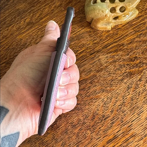 Coach Lavender, Berry & Deep Maroon Colorblock Slim ID Card Holder - Picture 5 of 6